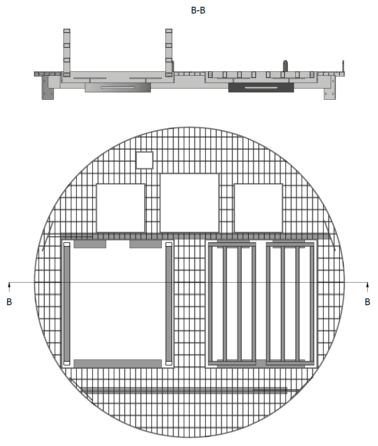 Bärplan i gallerdurk – ritning